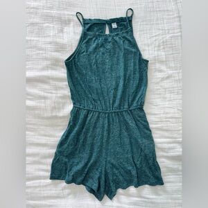 Teal Sleeveless Romper